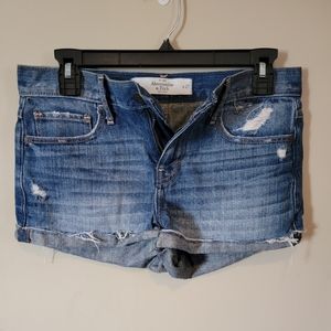 Abercrombie & Fitch Shorts Womens Low Rise Jean Short Shorts